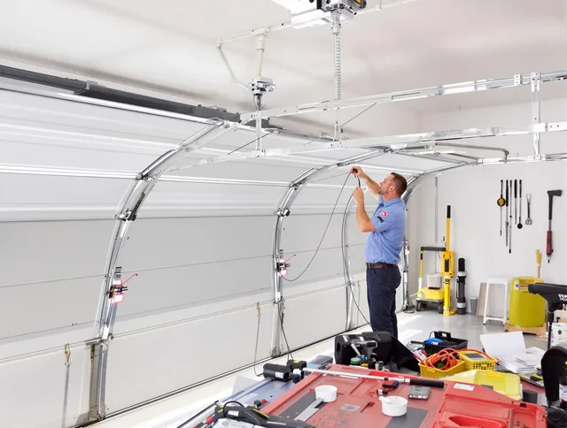 Garage door cable repair service by Ellington Garage Door Repair in Ellington