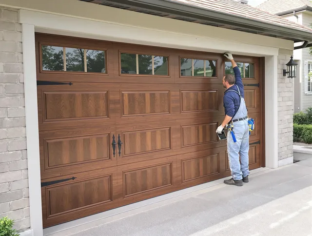 Custom garage door showcase by Ellington Garage Door Repair in Ellington