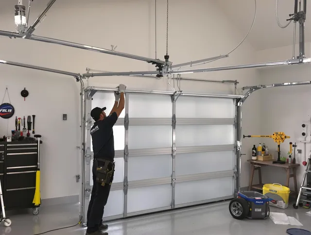Ellington Garage Door Repair certified team performing precision garage door installation in Ellington